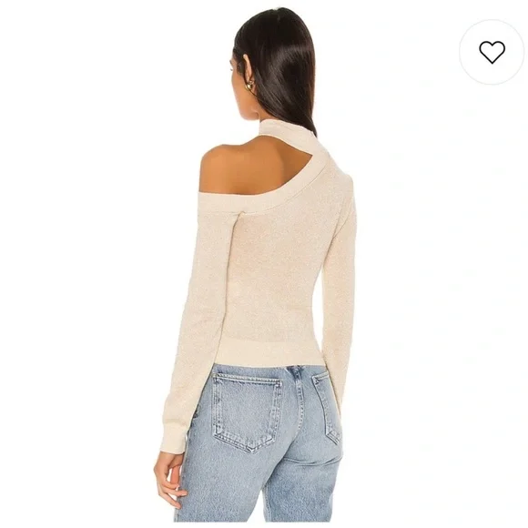 Camila Coelho Cream One-Shoulder Sweater - Bexley - Picture 4 of 6